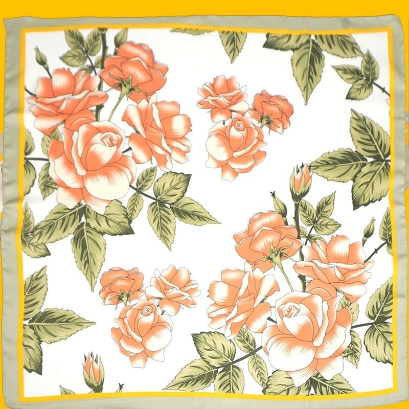 JOSSLYN Large Floral Print Bandana Scarf