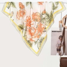 JOSSLYN Large Floral Print Bandana Scarf JOSSLYN Large Floral Print Bandana Scarf