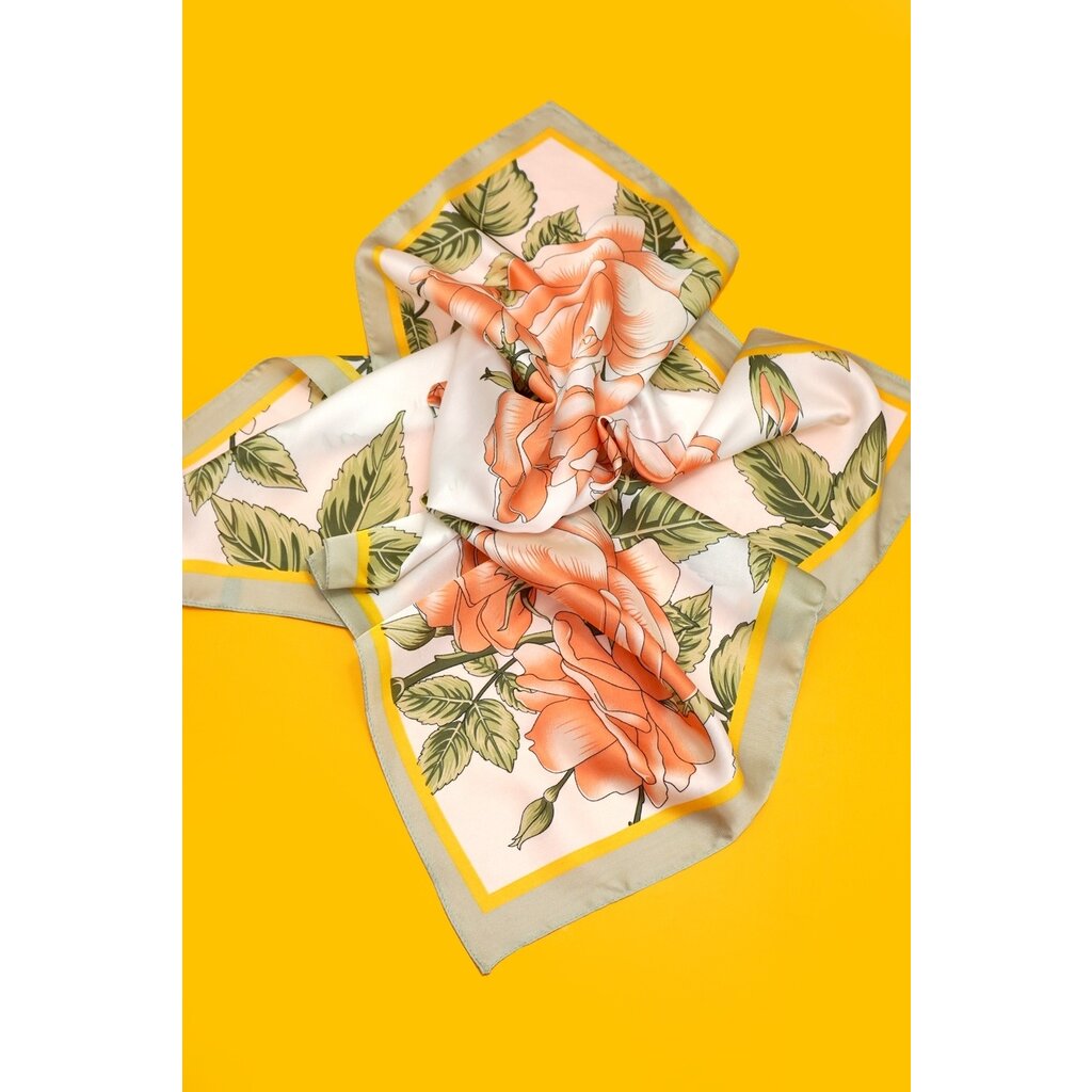 JOSSLYN Large Floral Print Bandana Scarf