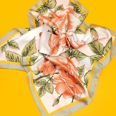 JOSSLYN Large Floral Print Bandana Scarf JOSSLYN Large Floral Print Bandana Scarf