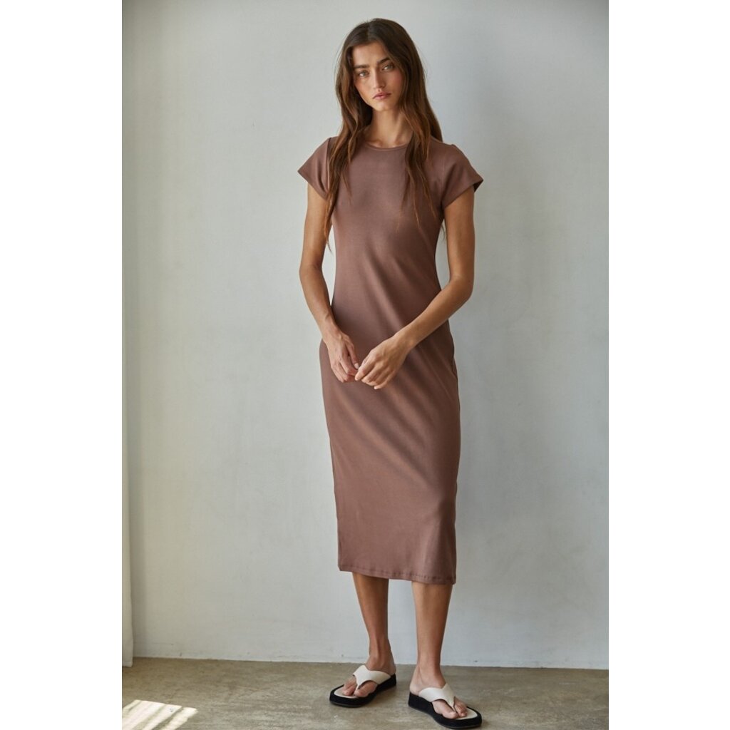 By Together Short Sleeve Bodycon Midi Dress