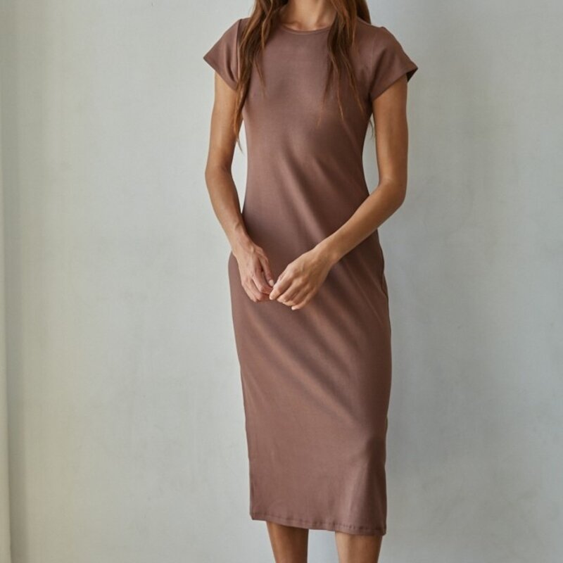 By Together Short Sleeve Bodycon Midi Dress