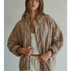 By Together Quilted Knit Mineral Washed Jacket
