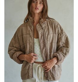 By Together Quilted Knit Mineral Washed Jacket