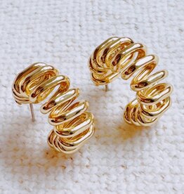 Ellison+Young Curly Cord Hoop Earrings