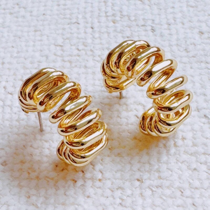 Ellison+Young Curly Cord Hoop Earrings