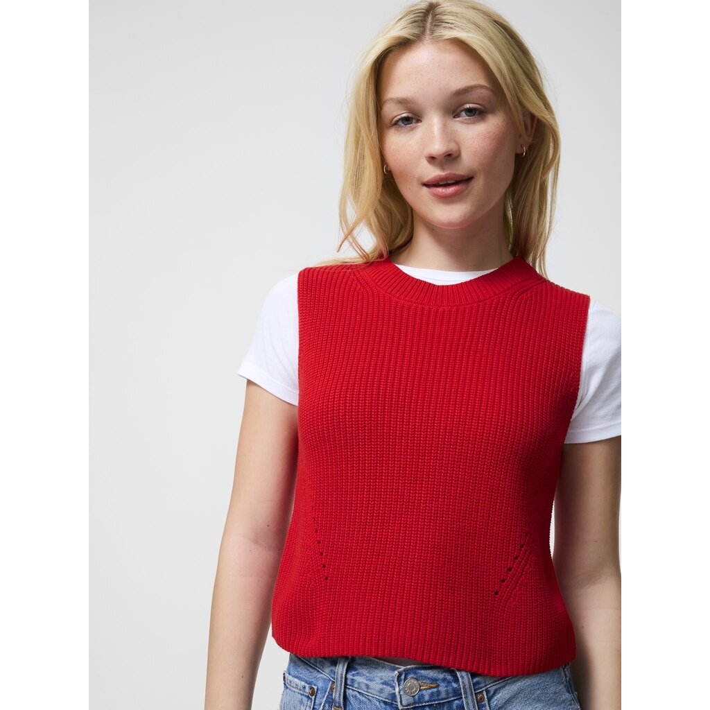 French Connection Mozart Crew Neck- Red