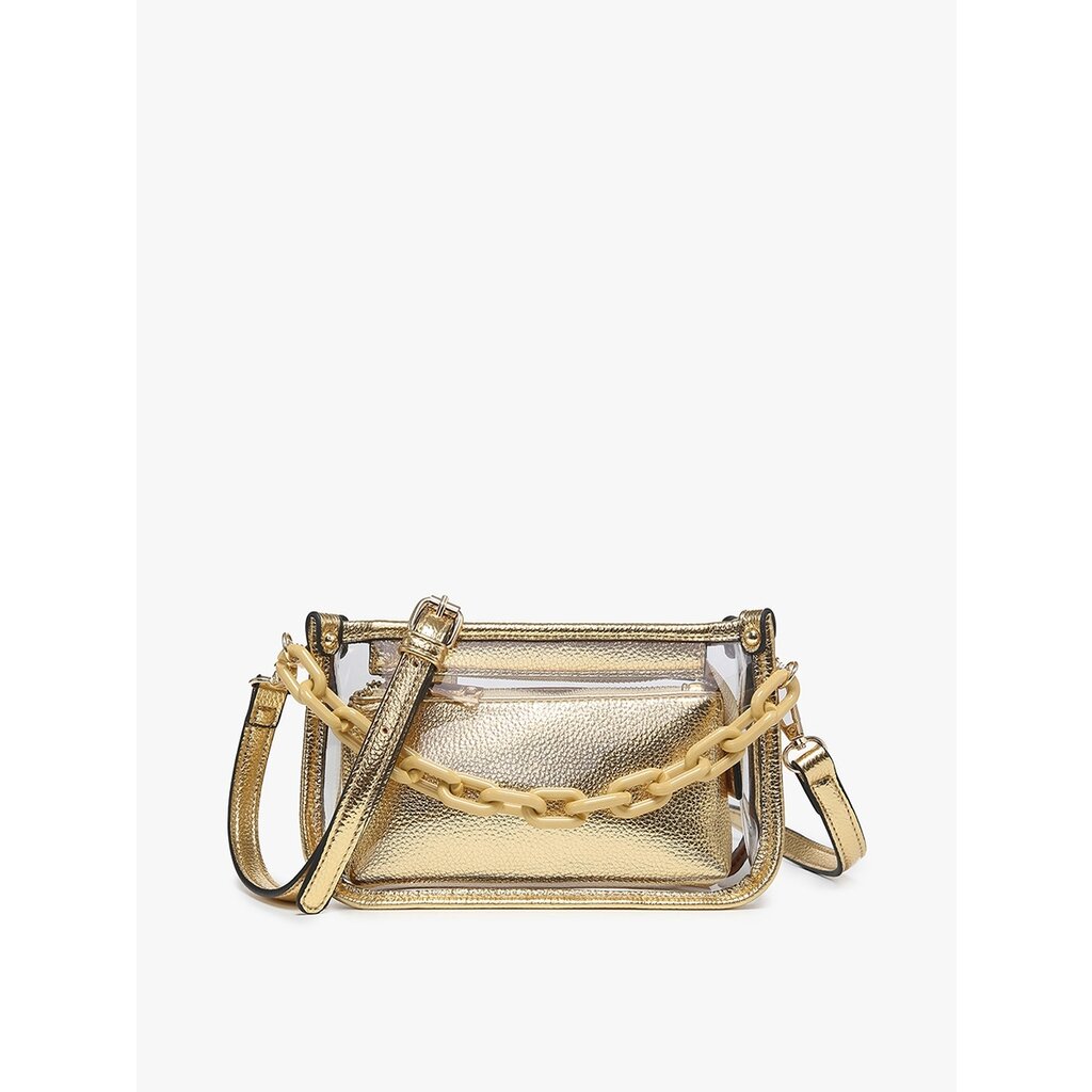 Jen & Co. Jessica Clear Crossbody with Chain