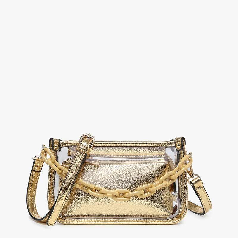 Jen & Co. Jessica Clear Crossbody with Chain