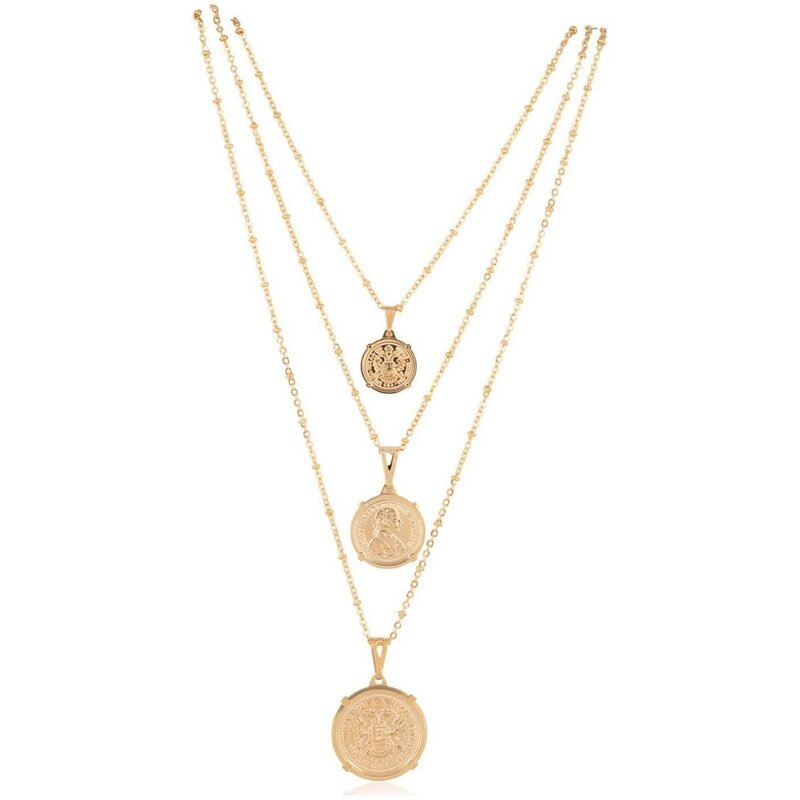 Sahira Emperor Coin Necklace 18"