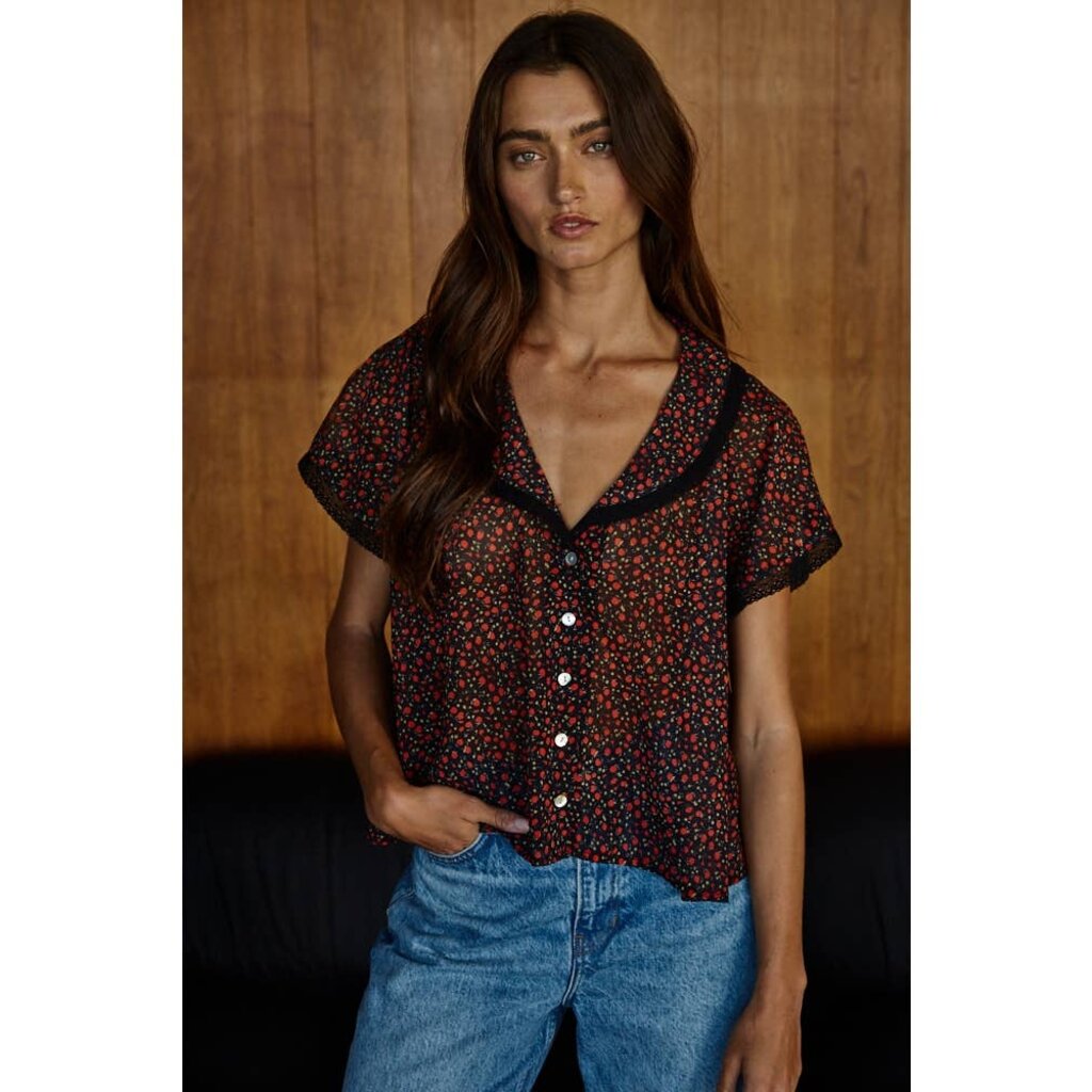 By Together Floral Collared Top