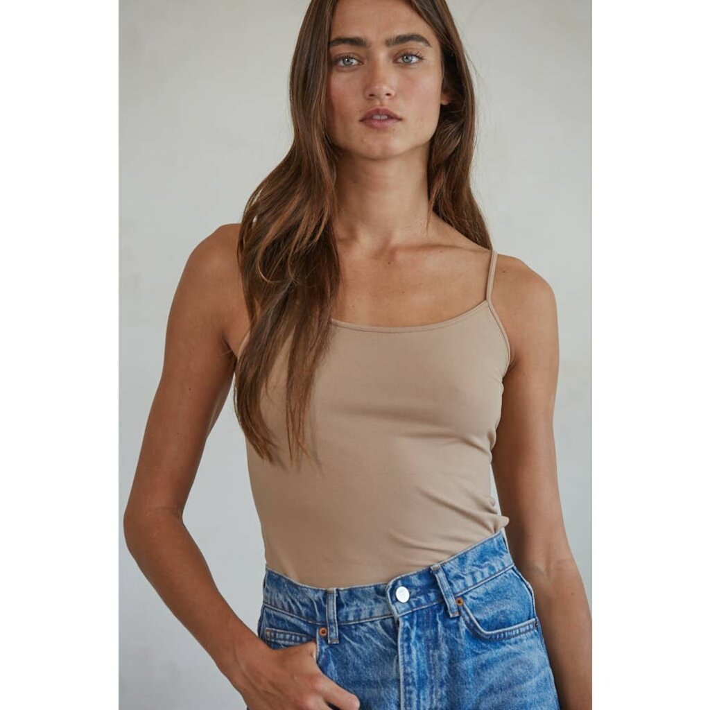 By Together Basic Full Length Cami- Almond