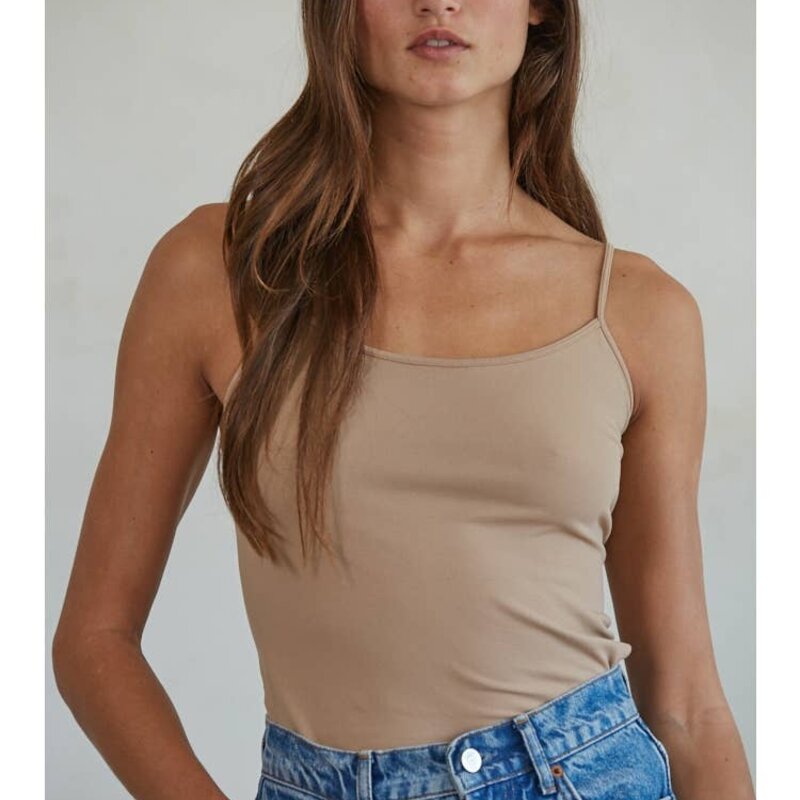 By Together Basic Full Length Cami- Almond