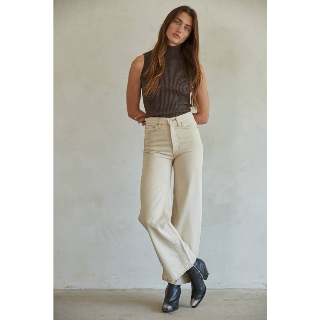 By Together Turtleneck Pullover Top -  Dark Chocolate