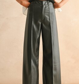 Miou Muse Pintuck Front Pleated Wide Straight Pants