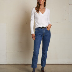 Perfect White Tee Fiona- Long Sleeve V Neck Perfect White Tee Fiona- Long Sleeve V Neck