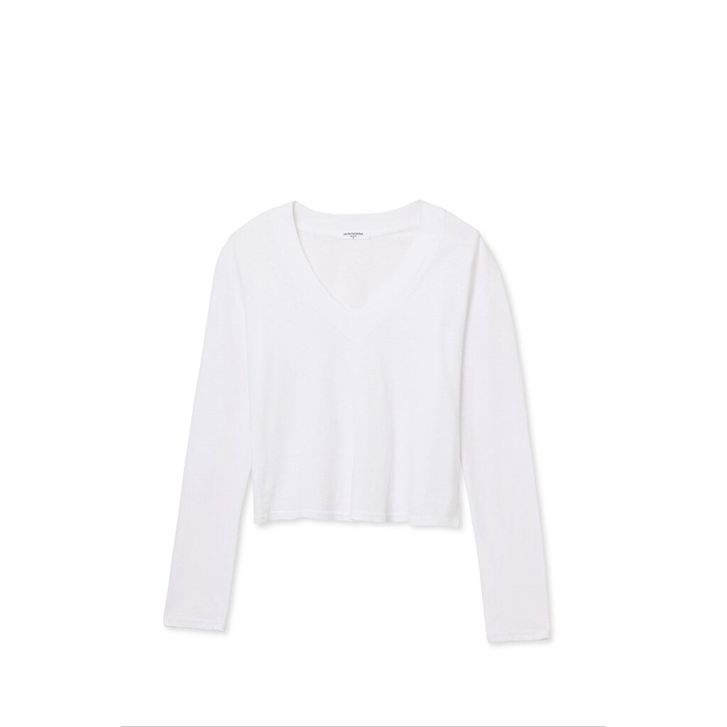 Perfect White Tee Fiona- Long Sleeve V Neck