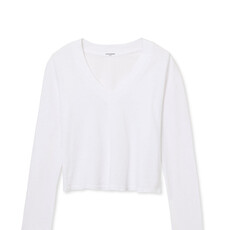 Perfect White Tee Fiona- Long Sleeve V Neck Perfect White Tee Fiona- Long Sleeve V Neck