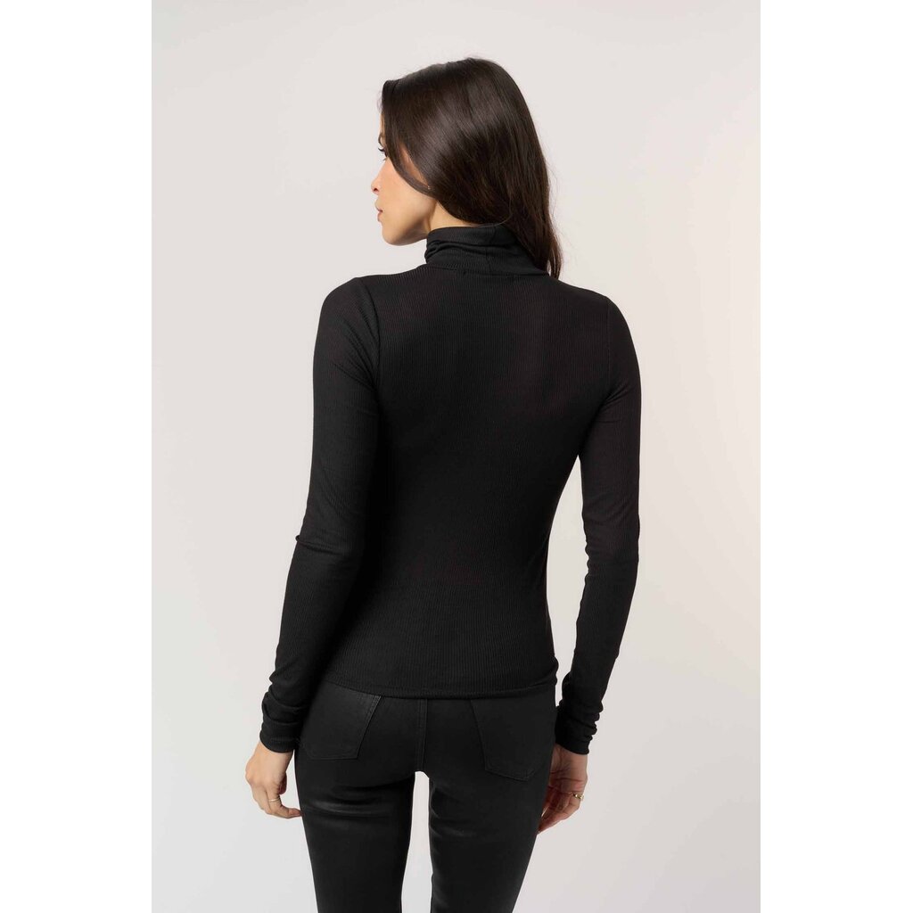 Project Social T Olive Longsleeve Rib Turtleneck - Black