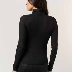 Project Social T Olive Longsleeve Rib Turtleneck - Black