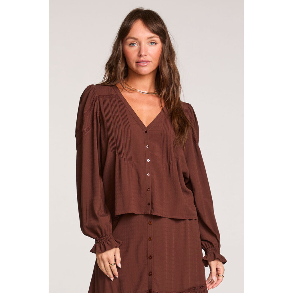 Saltwater Luxe Lyrra Top-Chocolate