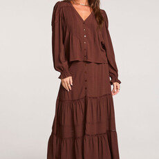 Saltwater Luxe Jaycee Midi Skirt-Chocolate Saltwater Luxe Jaycee Midi Skirt-Chocolate