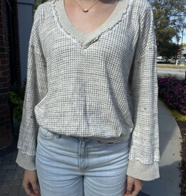 Project Social T Justina Brushed Thermal V-Neck Pullover