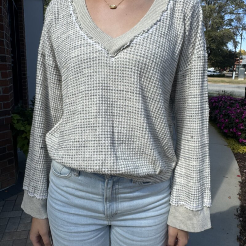 Project Social T Justina Brushed Thermal V-Neck Pullover