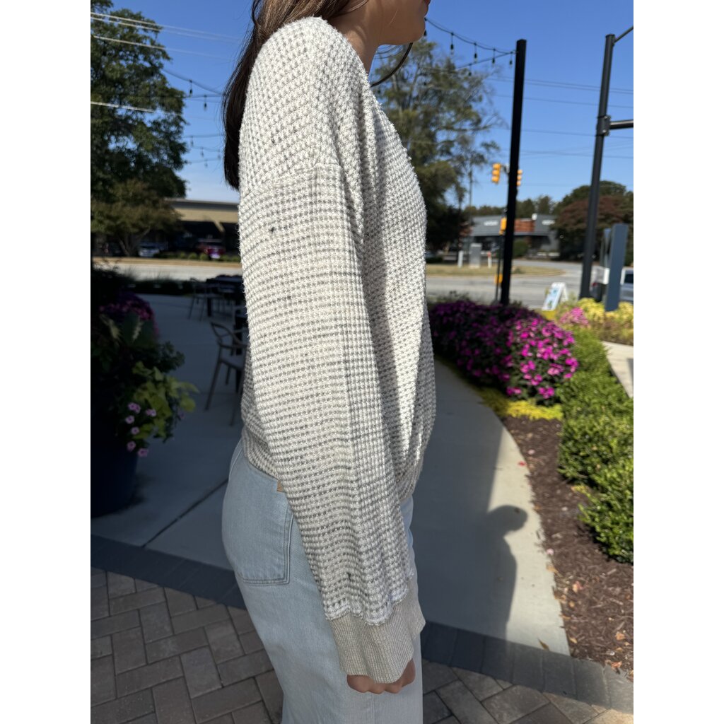 Project Social T Justina Brushed Thermal V-Neck Pullover