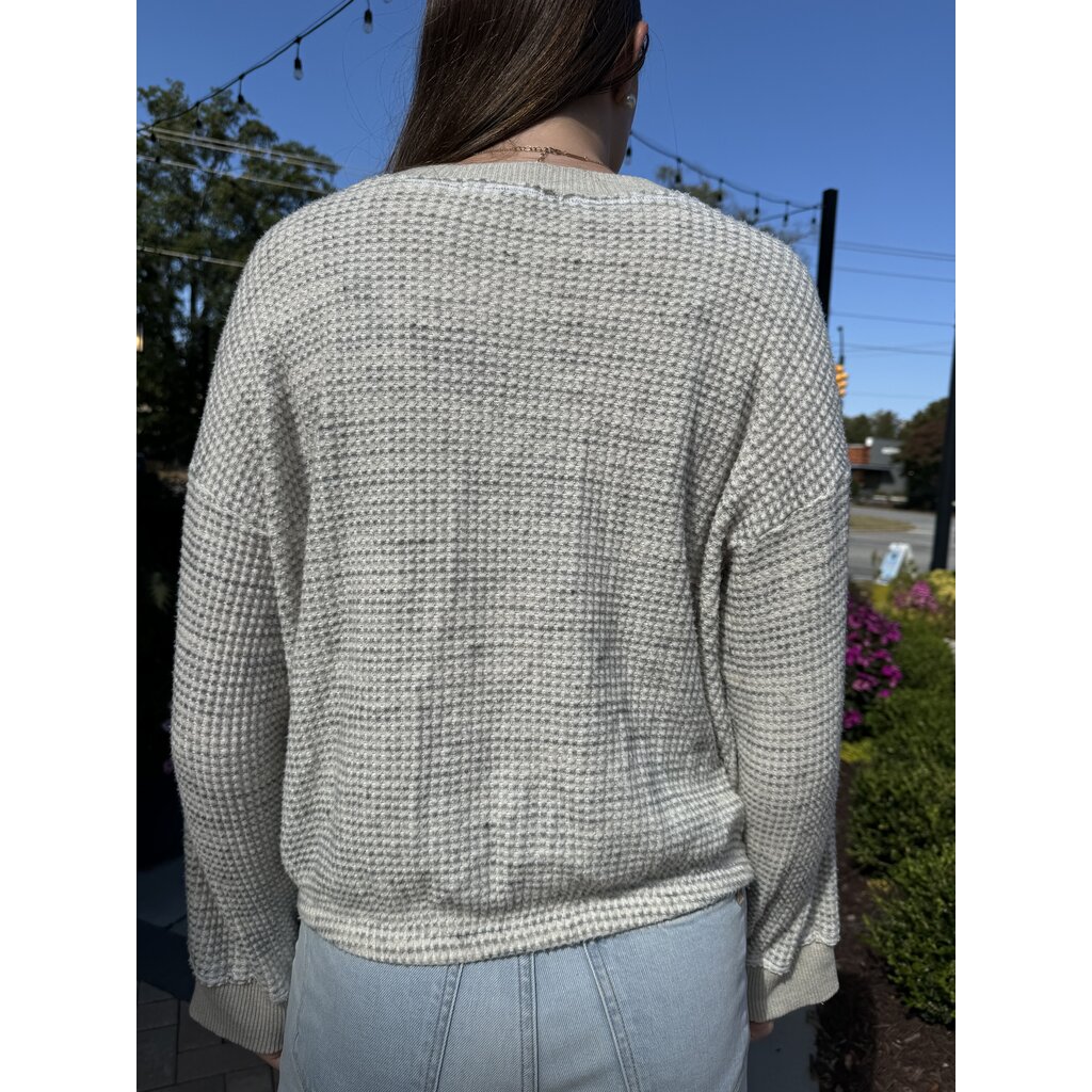 Project Social T Justina Brushed Thermal V-Neck Pullover