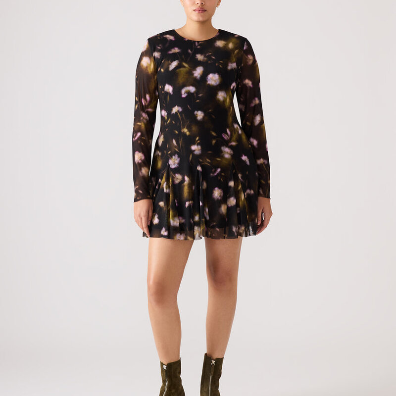 Steve Madden Bliss Dress-Black Floral