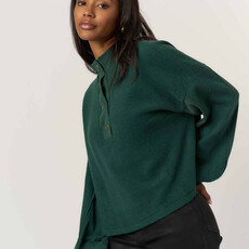 Project Social T Saturn Mixed Fleece Henley Sweatshirt