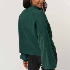 Project Social T Saturn Mixed Fleece Henley Sweatshirt