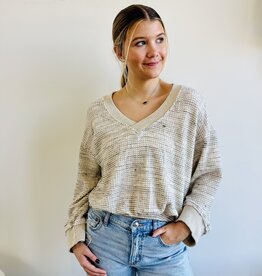 Project Social T Justina Brushed Thermal V-Neck Pullover