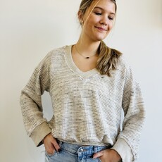 Project Social T Justina Brushed Thermal V-Neck Pullover