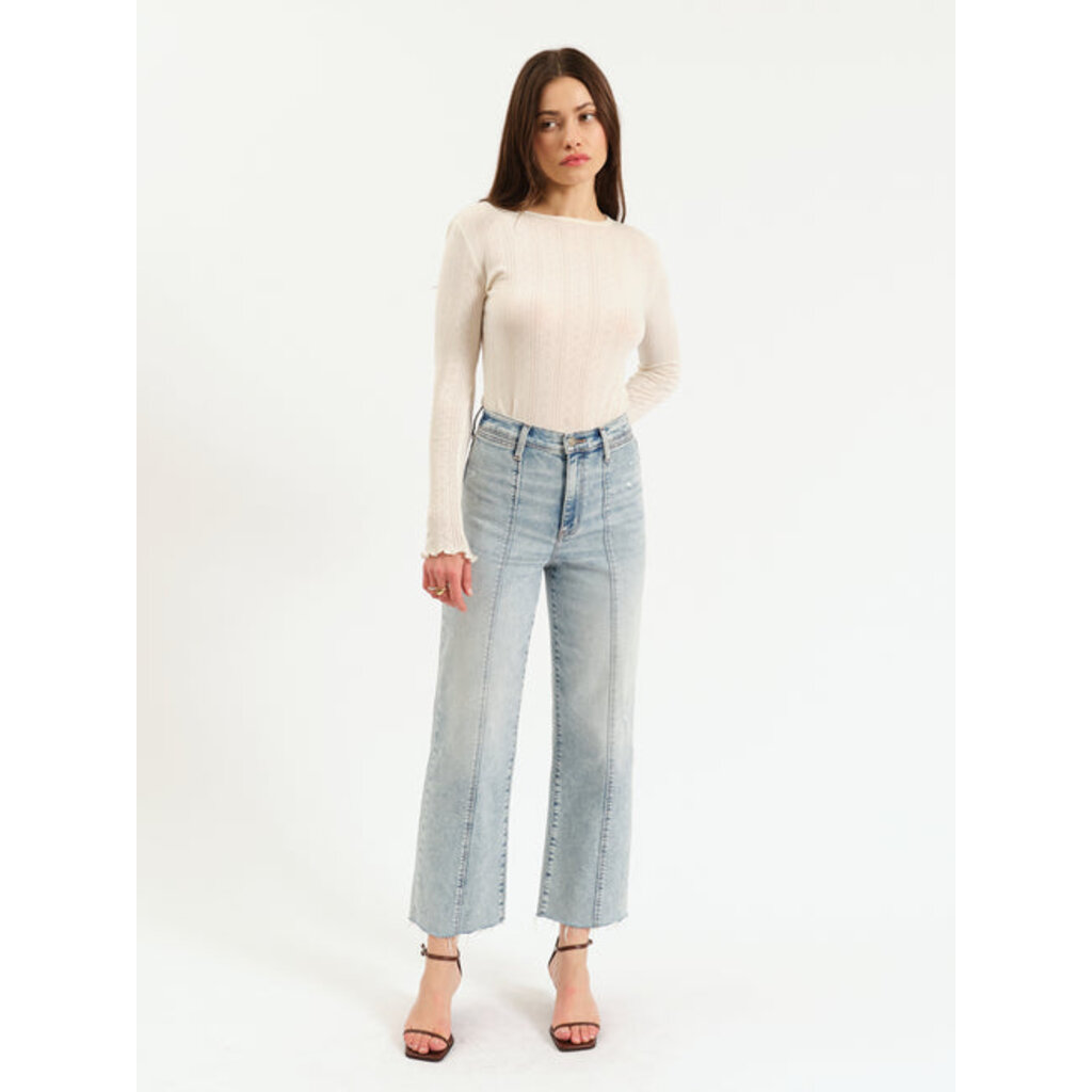 DAZE Pleaser High Rise Wide Ankle With Side Panel - Cupid