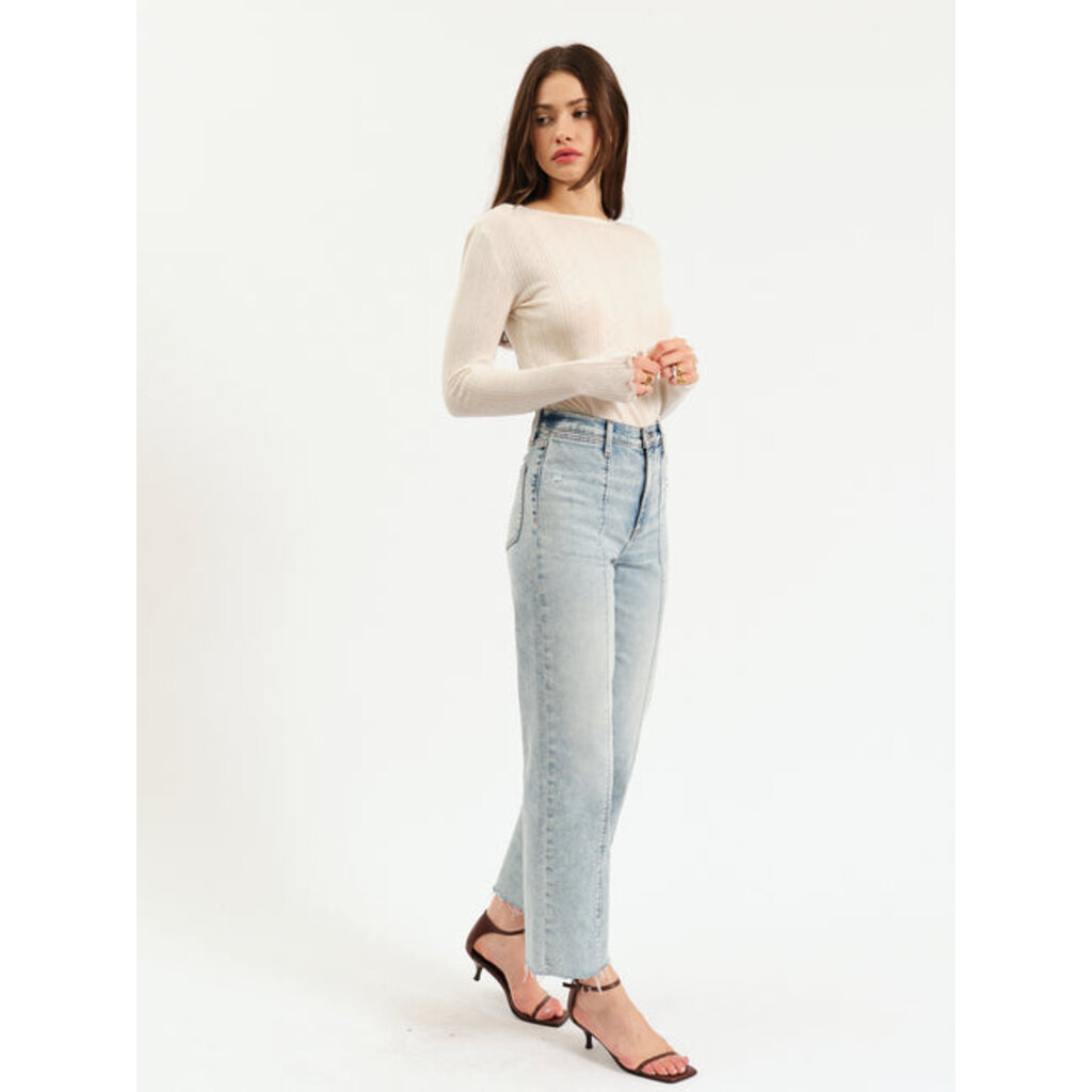 DAZE Pleaser High Rise Wide Ankle With Side Panel - Cupid