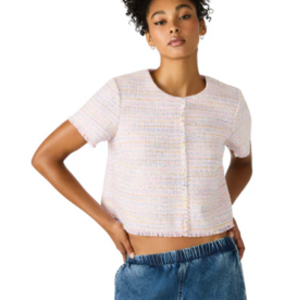 Steve Madden Addie Top-Blush Plaid