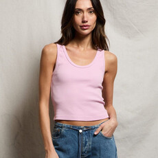Perfect White Tee Blondie Rib Tank-Sugar Pink