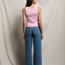 Perfect White Tee Blondie Rib Tank-Sugar Pink