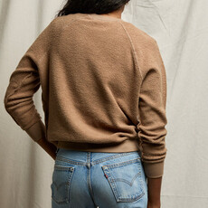 Perfect White Tee Ziggy Fleece Crewneck-Mocha