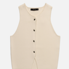 Deluc Ibiza Knit Vest-Ecru