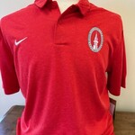 Men Heather Polo Steeple Design Red