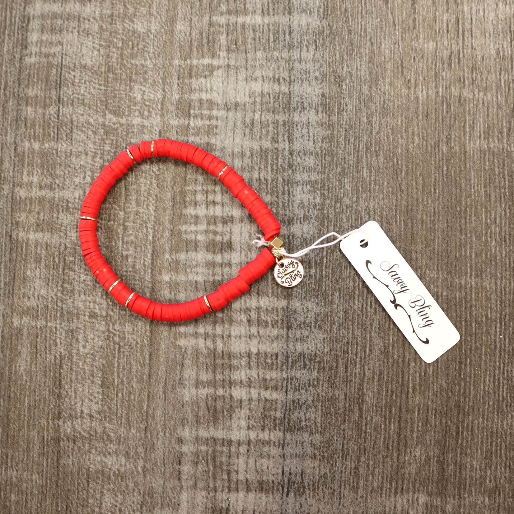 Red Heishi Bracelet