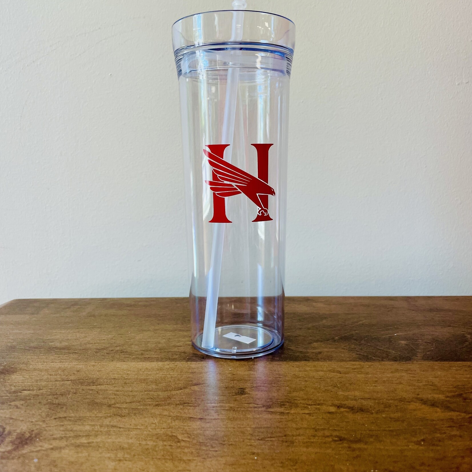 Clear Tumbler With Straw 22 oz