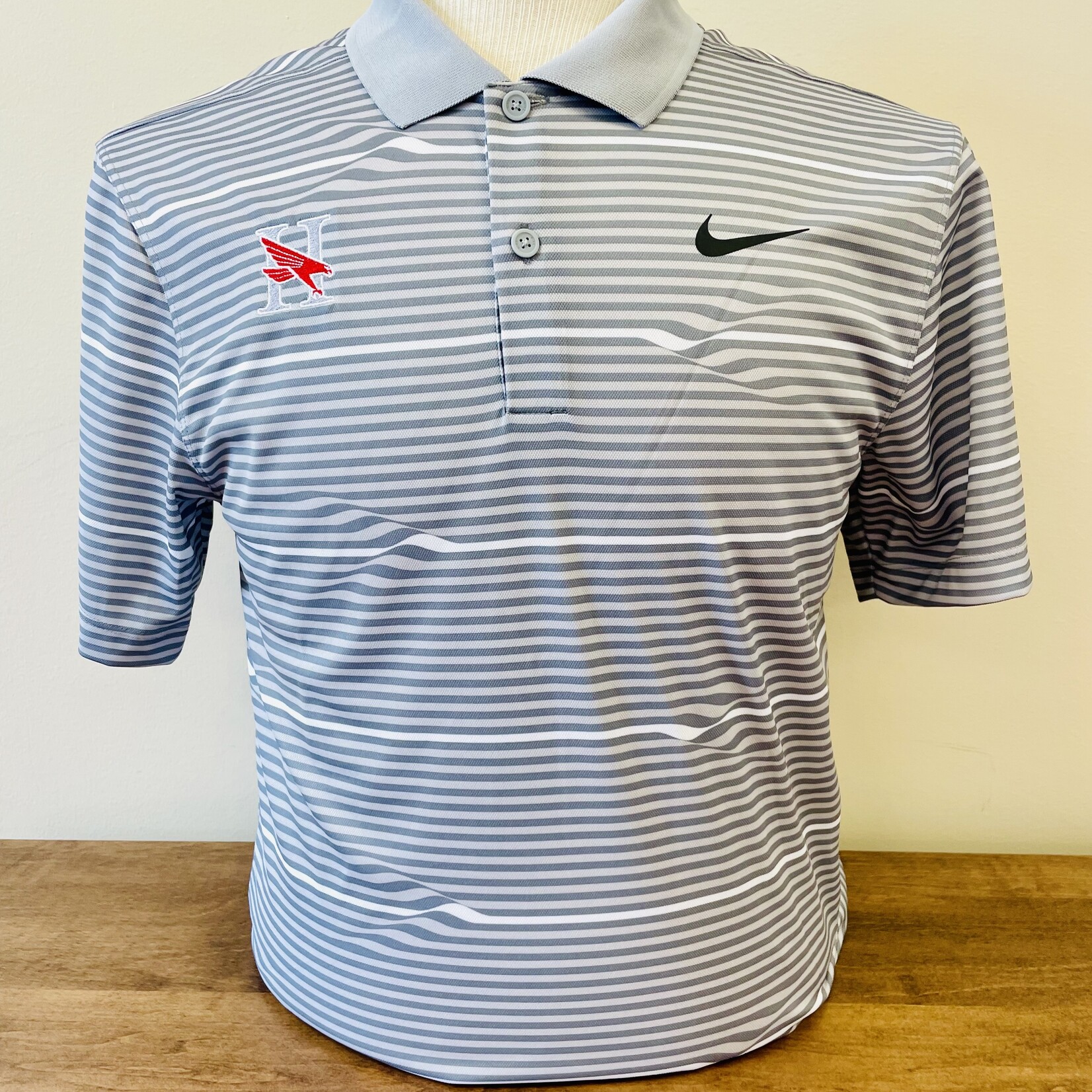 Nike Grey Stripe Polo