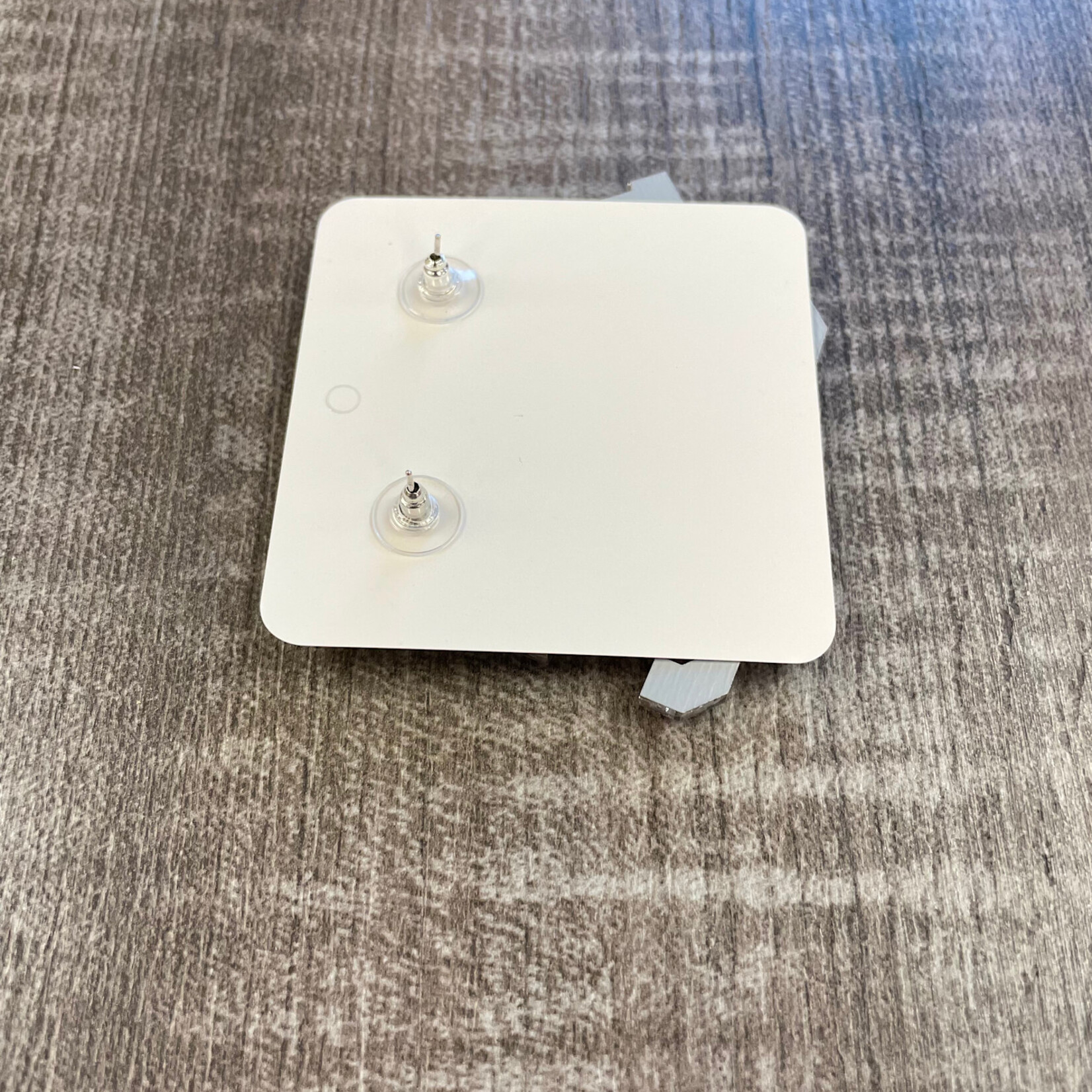 HC Red/Silver Stacked Mirror Earrings