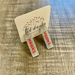 Hawk Glitter Stick Earring