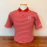 Nike Dri Fit Victory Polo Red/White Stripe Hawk Logo