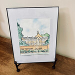 Framed Watercolor Print Huntingdon College 9 X 12